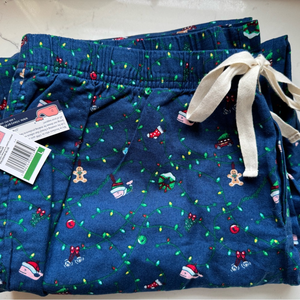 Festive Blue Men’s Pajamas
